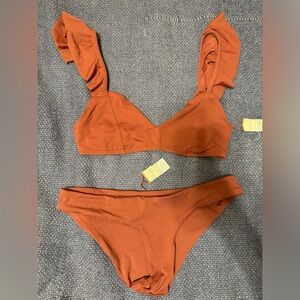 L*space burgundy bikini size small